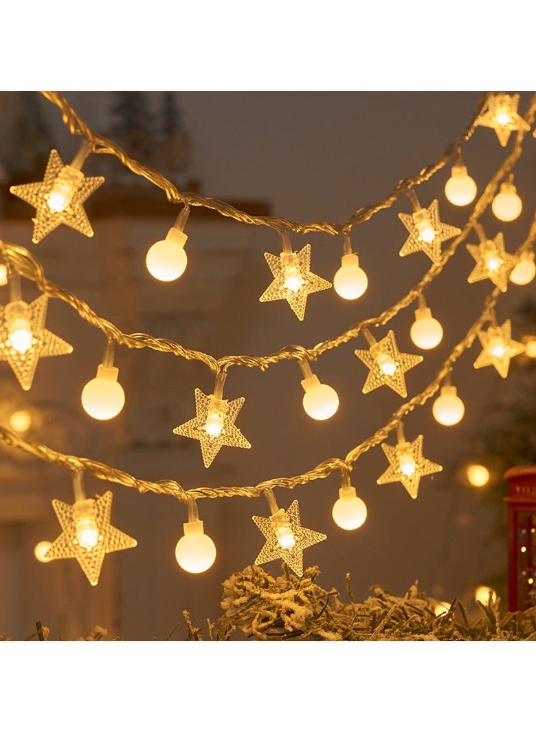 KUYING Decorative Color Lights LED Star Lights String Warm Light Color Lights String Atmosphere USB 