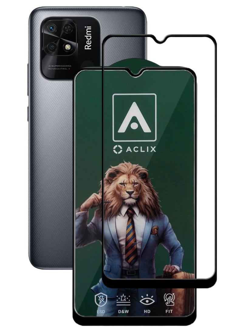 ACLIX Antistatic ESD Dustproof Premium Quality High Definition Tempered Glass Screen Protector Designed For Xiaomi Redmi 10C - Image 1