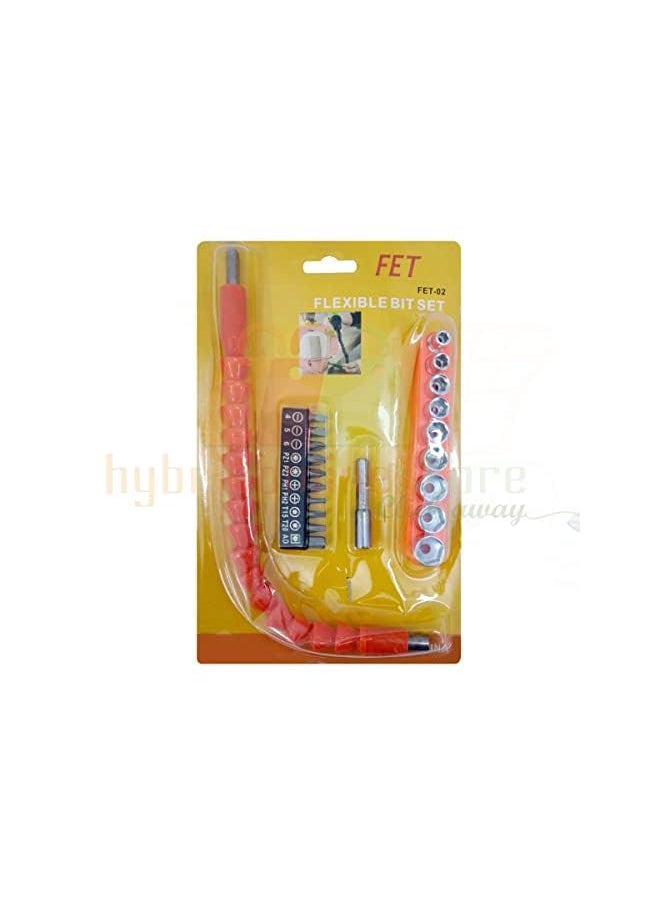 Generic - Flexible Drill Bit Extension Hex Soft Shaft Electric Screwdriver Extension Nut Driver Bit Set For Power Hand Tools Kit 21 Pc - Image 1