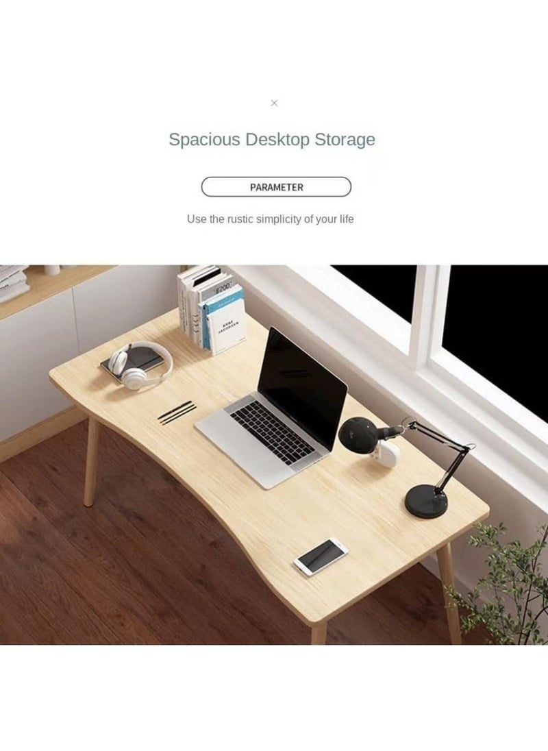 Modern Computer Desk, Study Writing Desk Workstation Simple Style PC Executive Desk, Sturdy Stable Work Table for Home Office(100x60x72cm, White)