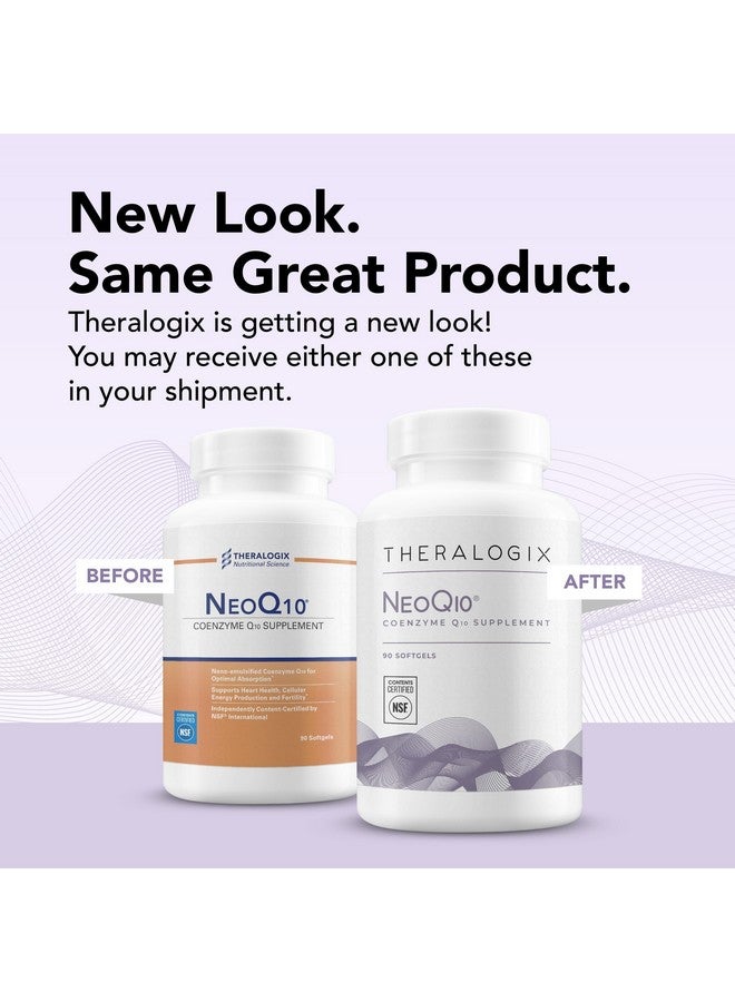 Theralogix NeoQ10 Coenzyme Q10 Supplement - Heart Health & Fertility Support - CoQ10 Fertility Supplement for Men & Women* - NSF Certified - 90 Softgels (90-Day Supply) - Image 3