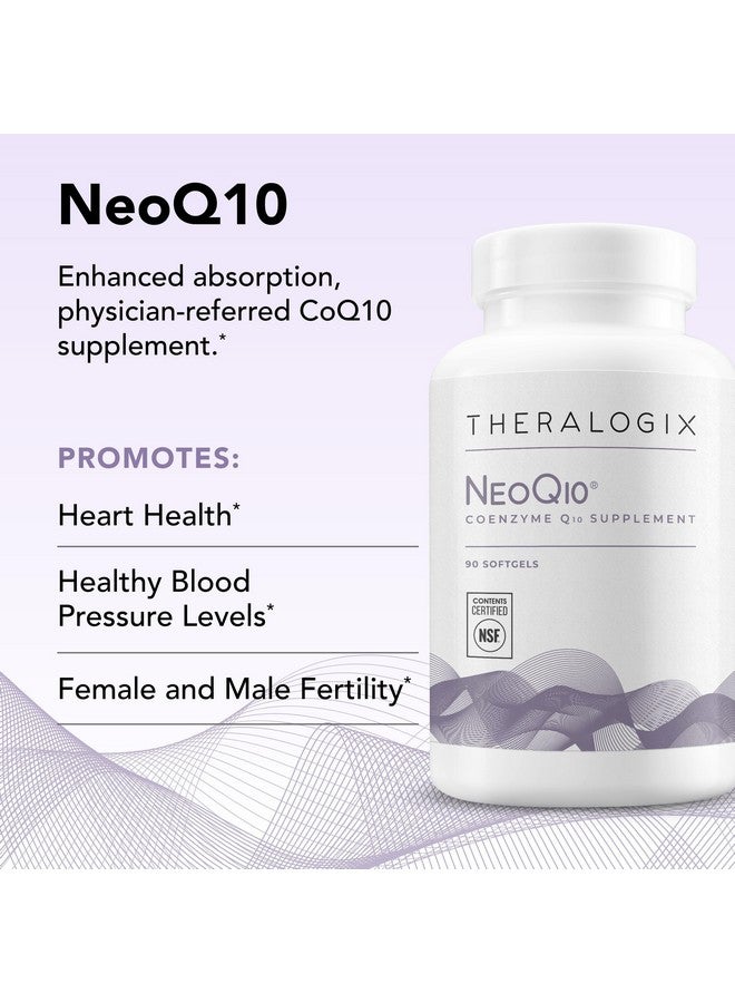 Theralogix NeoQ10 Coenzyme Q10 Supplement - Heart Health & Fertility Support - CoQ10 Fertility Supplement for Men & Women* - NSF Certified - 90 Softgels (90-Day Supply) - Image 5