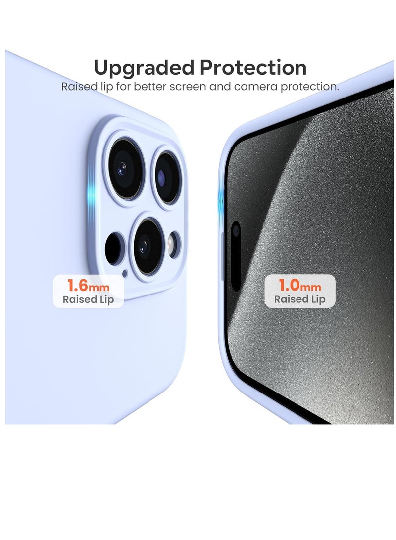"ELTRAZONE iPhone 15 Pro Max Case – Silky-Soft Touch Liquid Silicone, Shockproof Rubber Cover with Screen Protector, 6.7-Inch – Baby Blue" - Image 4