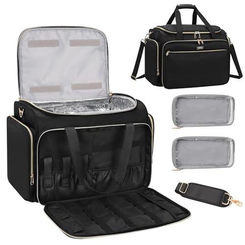 MONSTINA Professional Hairstylist Traveling Bag with Two Detachable Small Bags,Hairdressing Bag Makeup Salon Organizer Bag for Barber Hairdresser Insulation Material - Image 1