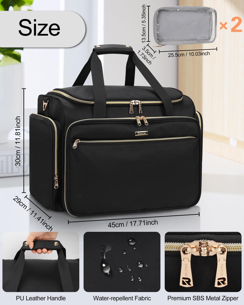 MONSTINA Professional Hairstylist Traveling Bag with Two Detachable Small Bags,Hairdressing Bag Makeup Salon Organizer Bag for Barber Hairdresser Insulation Material - Image 5