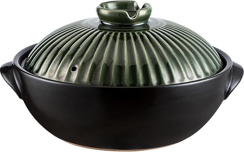Ceramic Cooking Pot ， Saucepans Clay Pot Cooking Japanese Ceramic Hot Casserole with Lid Earthenware No ramic Stew(1000ml) - Image 1