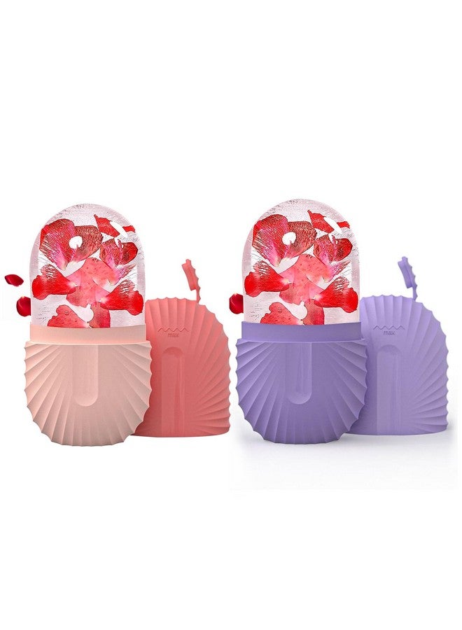 Joyeee 2Pcs Ice Face Roller Reusable Silicone Mold Face Massage Eye Facial Beauty Skin Care Tools Apply Ice For Shrink Pores Anti Wrinkle Reduce Puffiness Improve Skin Elasticity Seashell - Image 1