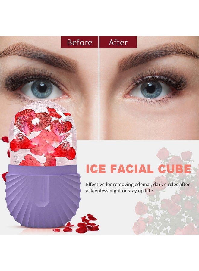 Joyeee 2Pcs Ice Face Roller Reusable Silicone Mold Face Massage Eye Facial Beauty Skin Care Tools Apply Ice For Shrink Pores Anti Wrinkle Reduce Puffiness Improve Skin Elasticity Seashell - Image 4