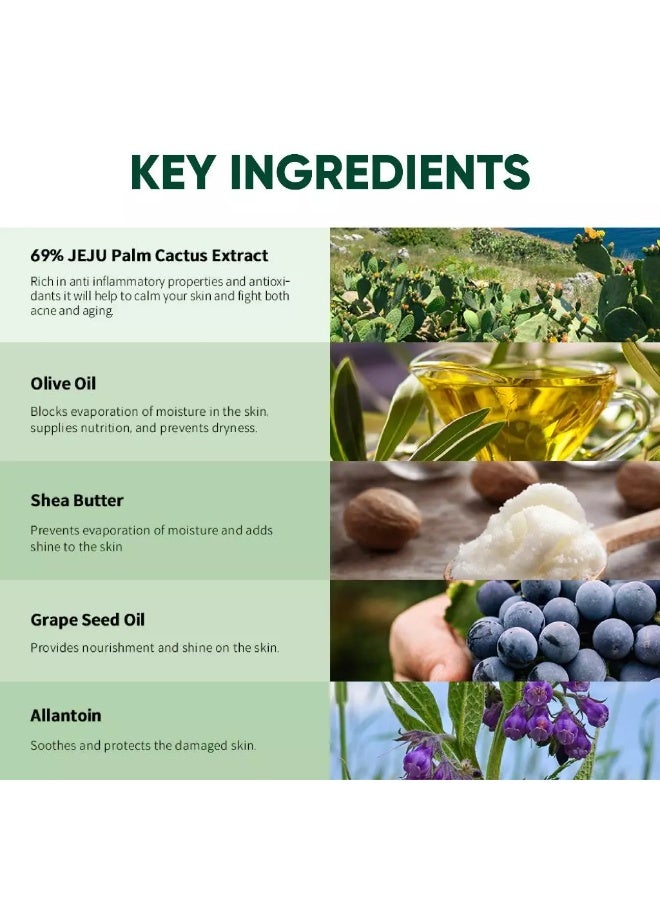 يادا لوشن الجسم بالصبار من ياداه 200 مل - 69.58% من الصبار بدلاً من الماء، مستحلب مرطب غير لزج ونباتي خالٍ من البارابين للبشرة الجافة والحساسة - Image 3