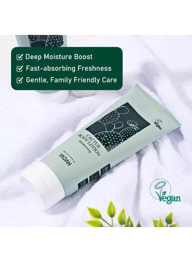 يادا لوشن الجسم بالصبار من ياداه 200 مل - 69.58% من الصبار بدلاً من الماء، مستحلب مرطب غير لزج ونباتي خالٍ من البارابين للبشرة الجافة والحساسة - Image 2