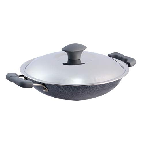 Wonderchef Appachetty Breakfast Pan with Lid | Nonstick Cookware | Appachatty | Chetty Pan | Appam Patra | Round Bottom Kadai | 3mm Thick | Black 22 cm | 1 Year Warranty - Image 4