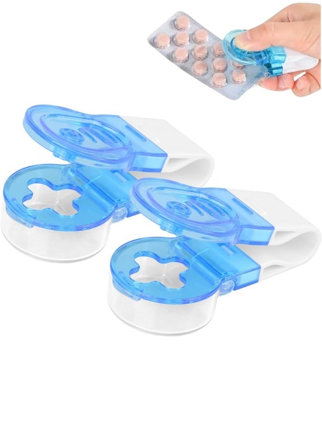 Generic Portable Pill Dispenser, 2 Pack, Portable Pill Taker Remover for Blister Packs, Elderly & Disabled Individuals  - Image 1