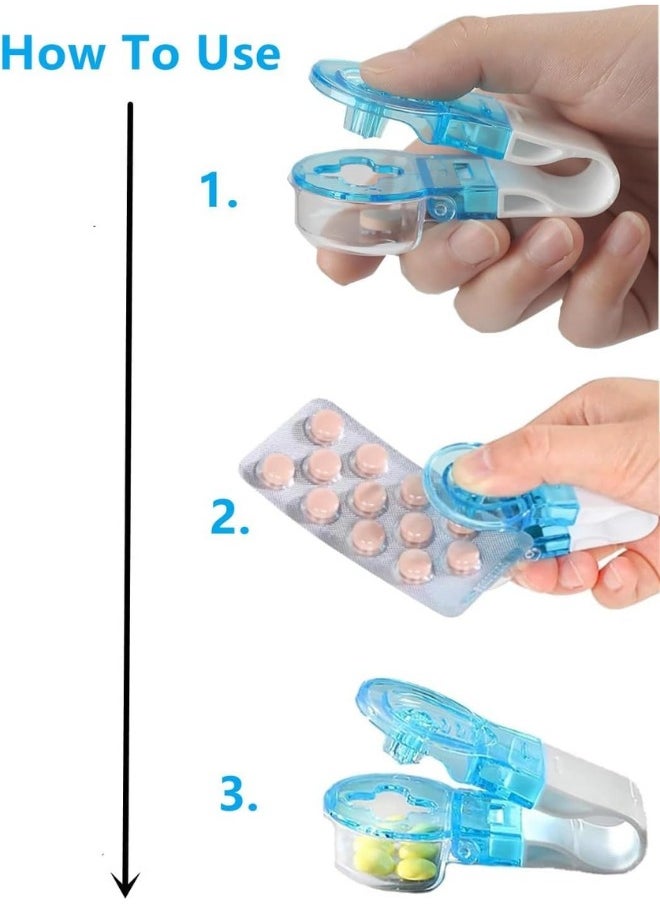 Generic Portable Pill Dispenser, 2 Pack, Portable Pill Taker Remover for Blister Packs, Elderly & Disabled Individuals  - Image 2