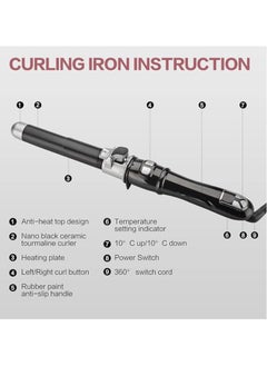 General Rotating curling iron, 28mm, best curling iron for large curling irons, automatic rotating curling iron wall, beach curling iron, curling iron  - Image 5