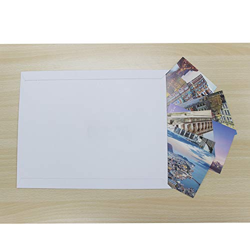 zmybcpack 100 Pack 9X12 inch Self Seal Photo Document Mailers Stay Flat White Cardboard Envelopes White Photography Mailersfor CD, Photos, Document - Image 5