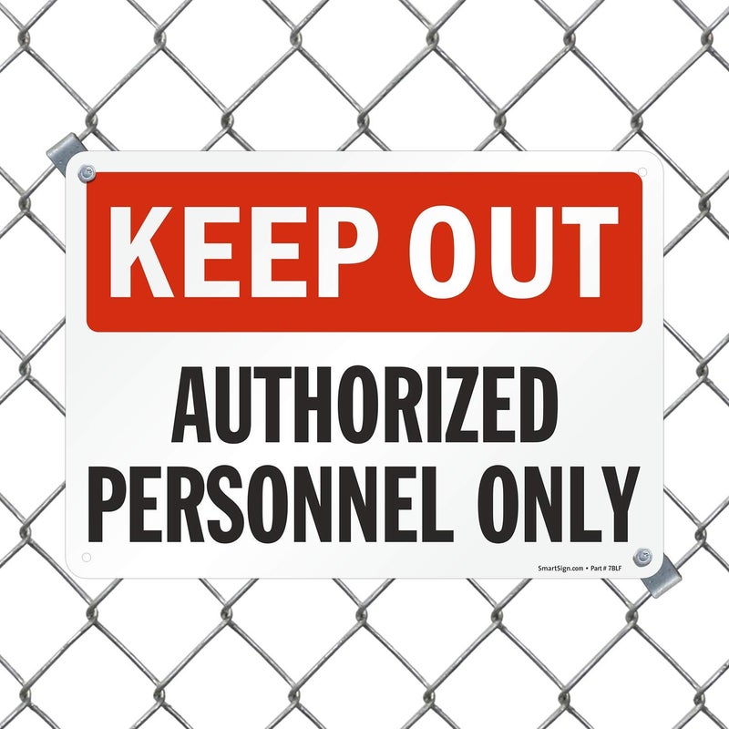 SmartSign SmartSign "Keep Out - Authorized Personnel Only" Sign | 10" x 14" Plastic  - Image 2