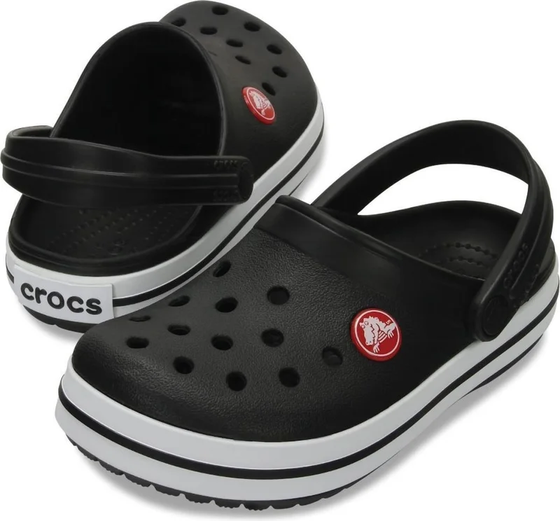 كروكس Crocband Clog T Kids Black Slippers 207005-1