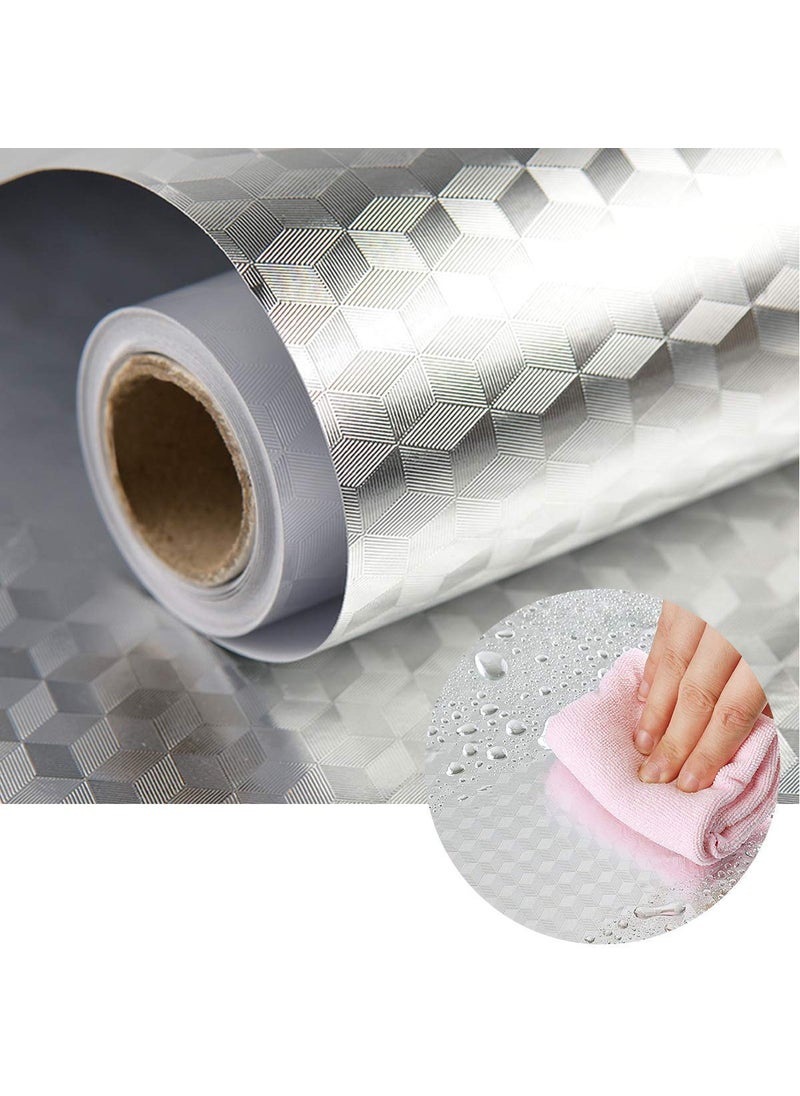 KD ZONE KD ZONE Oil Proof Waterproof Aluminium Foil Stickers Kitchen Backsplash Wallpaper SelfAdhesive Wall Sticker AntiMold and Heat Resistant for Walls Cabinets Drawers and Shelves 