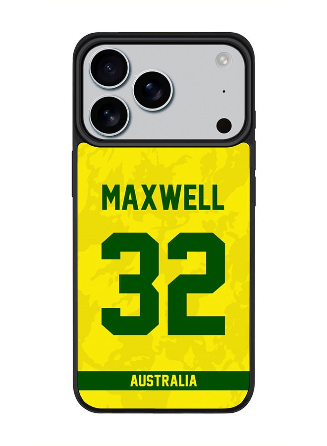 Stylizedd iPhone 17 Pro Case, [Compatible with MagSafe] Slim Magnetic cover Phone Case iPhone 17 Pro -Australia Glenn Maxwell, Jersey No 32 - Image 1