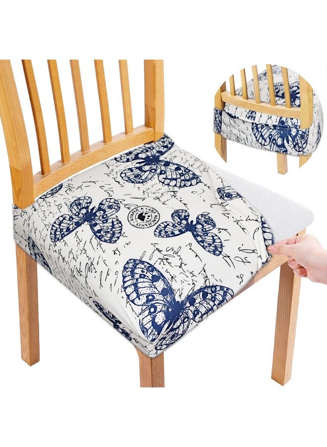 AMAZE ATTIRES Universal Size Dining Chair Seat Cover Set of 6 Seater pcs are Easily Washable Strechable and Comfortable for Dining Room Home Decor Slip Cover (Butterfly) - Image 1