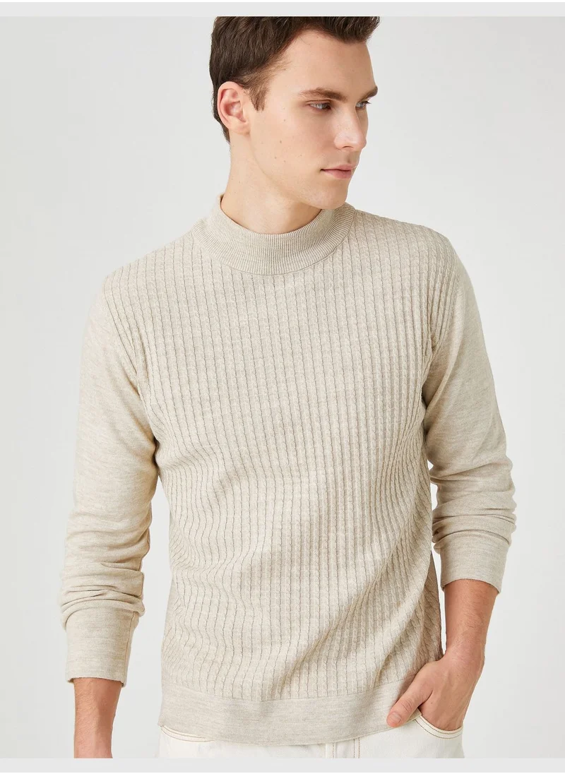 KOTON Knitwear Sweater Half Turtleneck Slim Fit