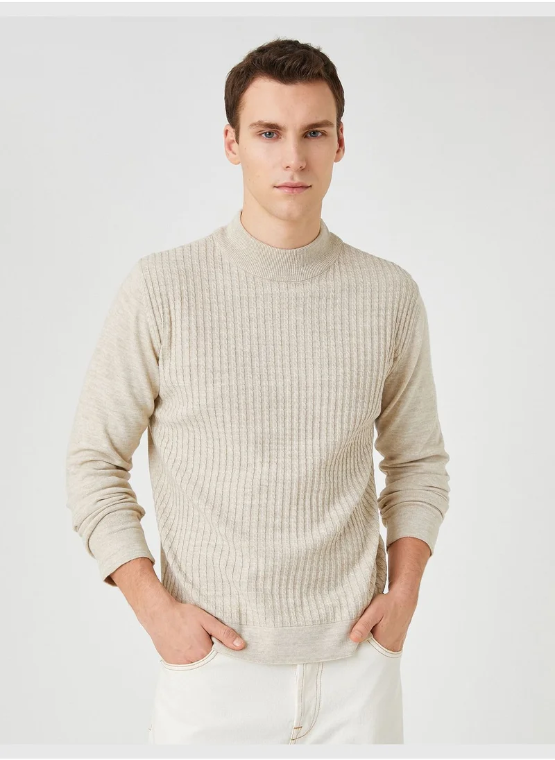 KOTON Knitwear Sweater Half Turtleneck Slim Fit