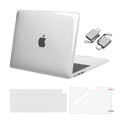 MOSISO Compatible with MacBook Air 13 inch Case M5 2026 M4 2025 M3 M2 20242022 A3449 A3240 A3113 A2681 Hard ShellKeyboard CoverScreen FilmType C for MacBook Air 136 inch Case Crystal Clear - Image 1