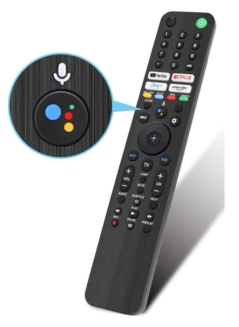 ELTRAZONE Voice-Controlled Remote RMF-TX520U: Enhanced Replacement for Sony Bravia OLED LED 4K 8K UHD Smart Google TV, Featuring Dedicated Buttons for YouTube, Netflix, Disney+, and Prime Video  - Image 1