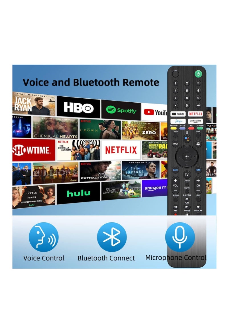 ELTRAZONE Voice-Controlled Remote RMF-TX520U: Enhanced Replacement for Sony Bravia OLED LED 4K 8K UHD Smart Google TV, Featuring Dedicated Buttons for YouTube, Netflix, Disney+, and Prime Video  - Image 3
