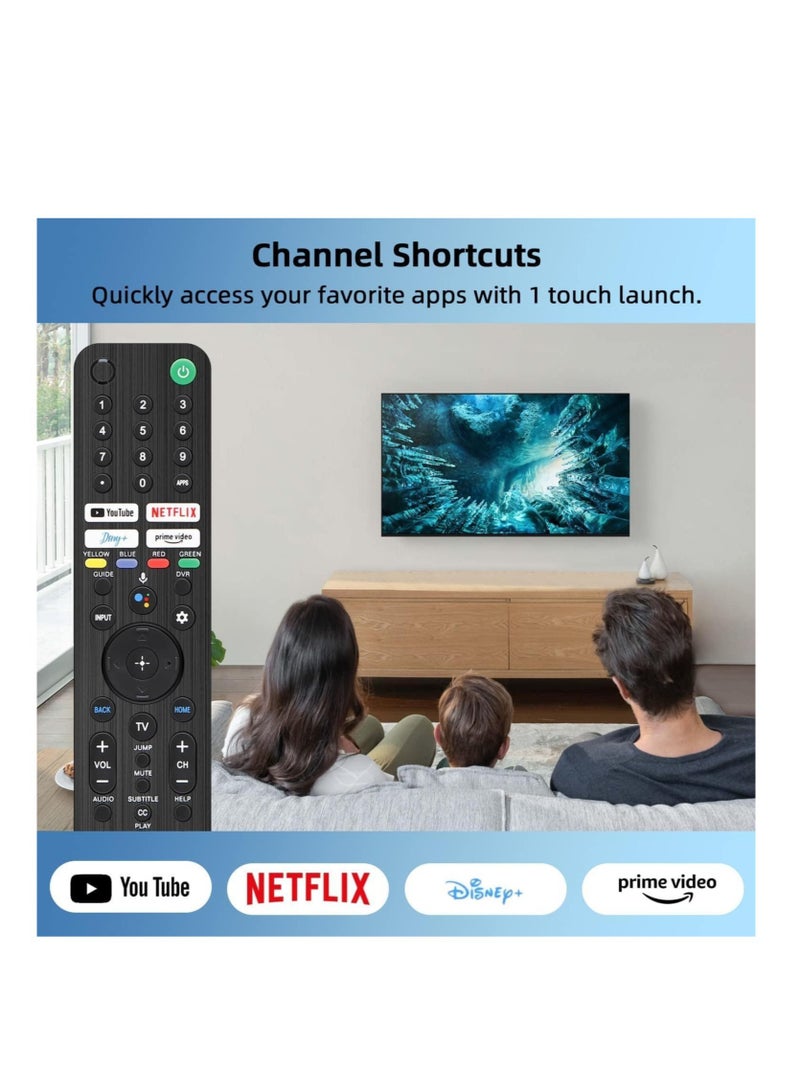 ELTRAZONE Voice-Controlled Remote RMF-TX520U: Enhanced Replacement for Sony Bravia OLED LED 4K 8K UHD Smart Google TV, Featuring Dedicated Buttons for YouTube, Netflix, Disney+, and Prime Video  - Image 4