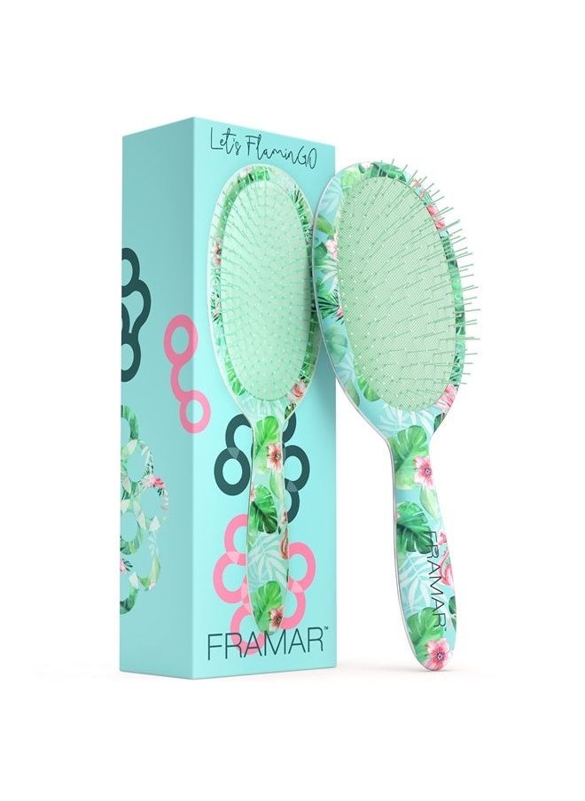 framar Wet Hair Brush for Curly Hair – Detangle Brush Hair, Womens Hair Brush Wet, Detangling Brush for Curly Hair, Green  - Image 1