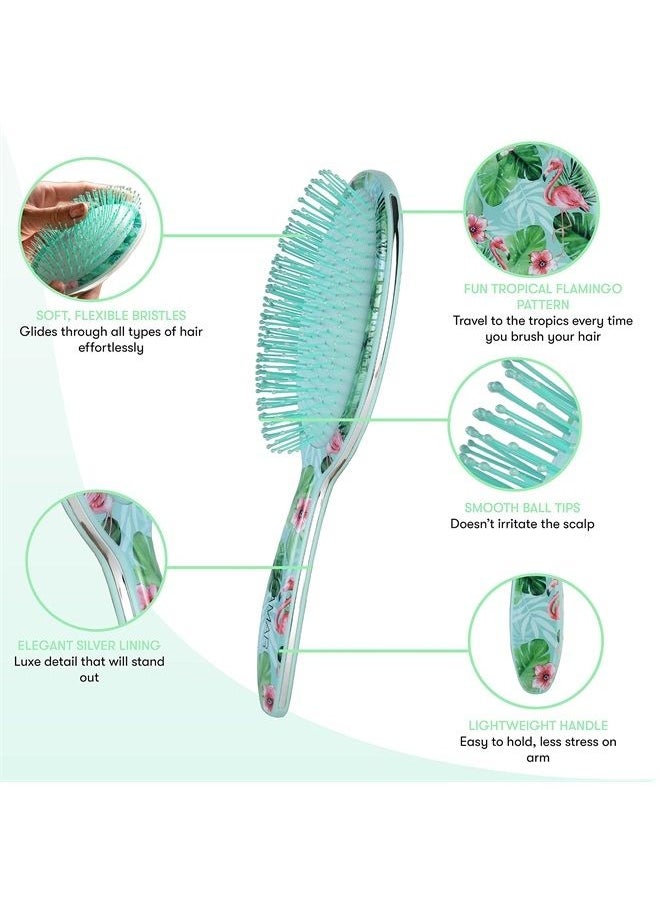 framar Wet Hair Brush for Curly Hair – Detangle Brush Hair, Womens Hair Brush Wet, Detangling Brush for Curly Hair, Green  - Image 3