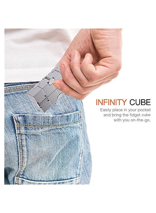 Fidget Cube New Version Fidget Finger Toys - Metal Infinity Cube Prime for Stress and Anxiety Relief/ADHD, Ultra Durable Sensory Gifts for Adults and Teens Kids - Image 3