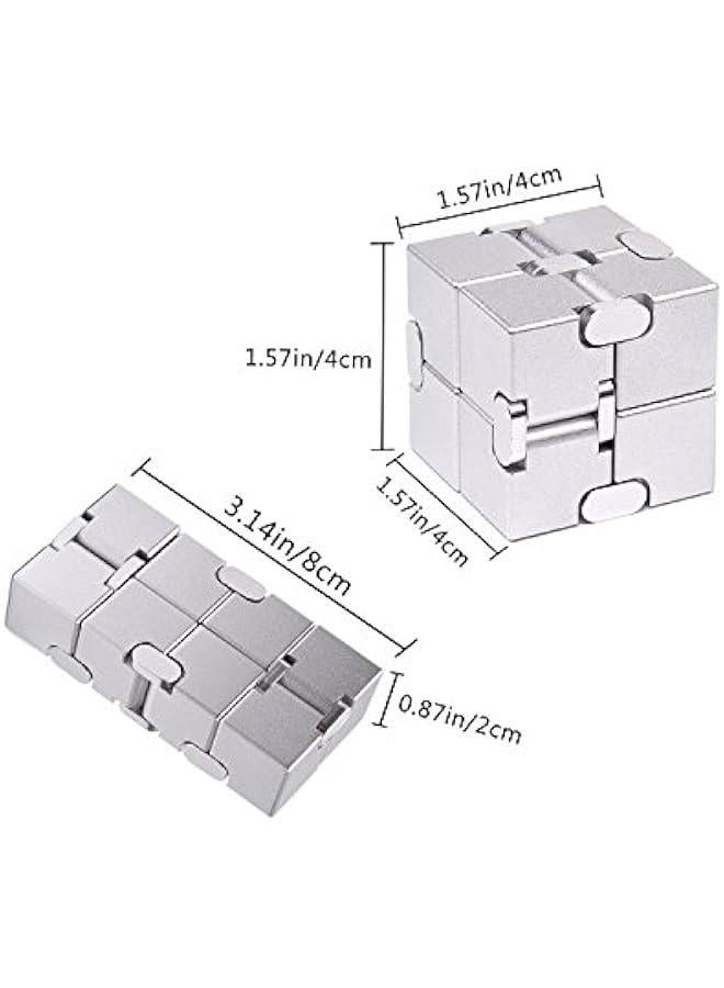 Fidget Cube New Version Fidget Finger Toys - Metal Infinity Cube Prime for Stress and Anxiety Relief/ADHD, Ultra Durable Sensory Gifts for Adults and Teens Kids - Image 4