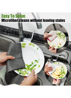 TAYRAN Thickened Magic Cleaning Cloth,Reusable Microfiber Cleaning Cloth.Lint Free Cloth for Home,Window,Mirror Glass,(30cm x 30cm,5 Pack)  - Image 2