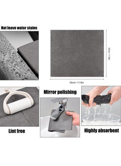 TAYRAN Thickened Magic Cleaning Cloth,Reusable Microfiber Cleaning Cloth.Lint Free Cloth for Home,Window,Mirror Glass,(30cm x 30cm,5 Pack)  - Image 3