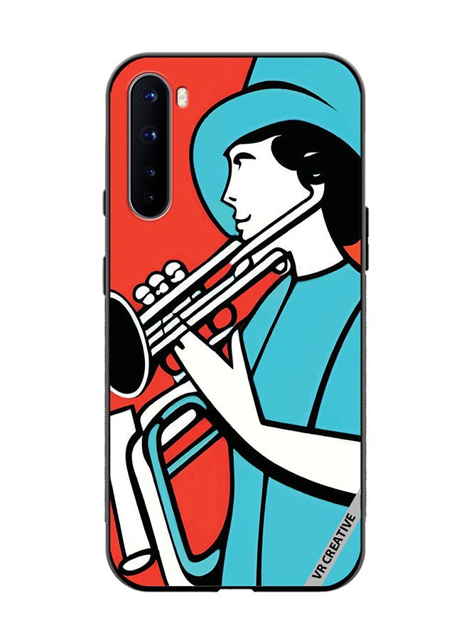 VR CREATIVE Protective Case Cover For OnePlus Nord Jazz Trumpeter Recital Design Multicolour - Image 1