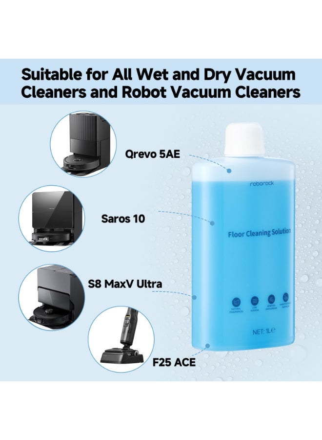 Roborock Original Floor Cleaner Solution for All Series Wet/dry vacuum cleaners & Robot Vaccum Cleaner, Q7 TF/TF+, Q10 VF/VF+, Qrevo Series, Saros10, S8 maxV ultra, F25 RT, 1L,Dilution Ratio 1:200 - Image 3