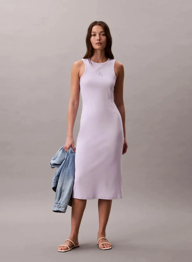 Monogram Rib Midi Tank Dress