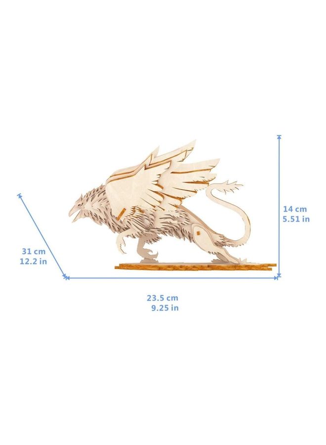 NIBEMINENT DIY 3D Wooden Puzzle Griffin 23.5x14x31cm - Image 2