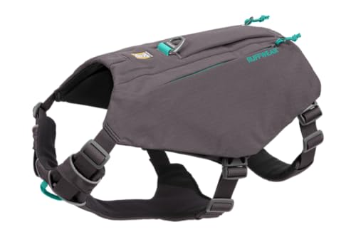 Ruffwear, Switchbak Dog Harness, No‑Pull Adjustable Vest with Front & Back Leash Points, Foam‑Padded, Zippered Pockets, Quick‑Release Buckles, Reflective Trim, Granite Gray, X-Small - Image 1