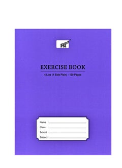 Psi 3Pieces Four Line Exercise Notebook, 100 Pages Blue  - Image 2