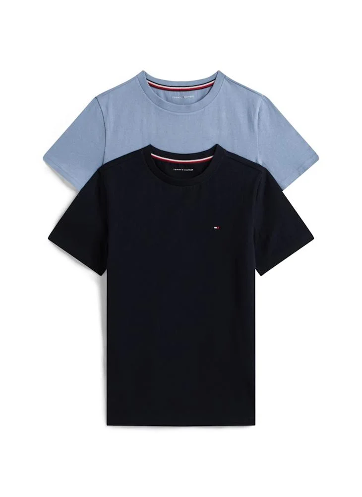 تومي هيلفيغر تيشيرت أساسي برقبة دائرية للأطفال