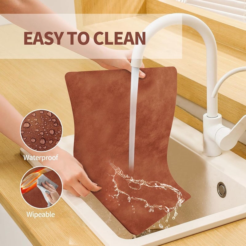 BS مفرش طاولة مستطيل محبوك قابل للعكس من B&S - بني - Image 4