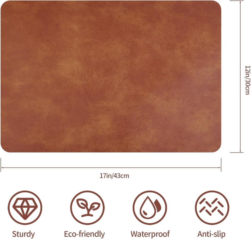 BS مفرش طاولة مستطيل محبوك قابل للعكس من B&S - بني - Image 2