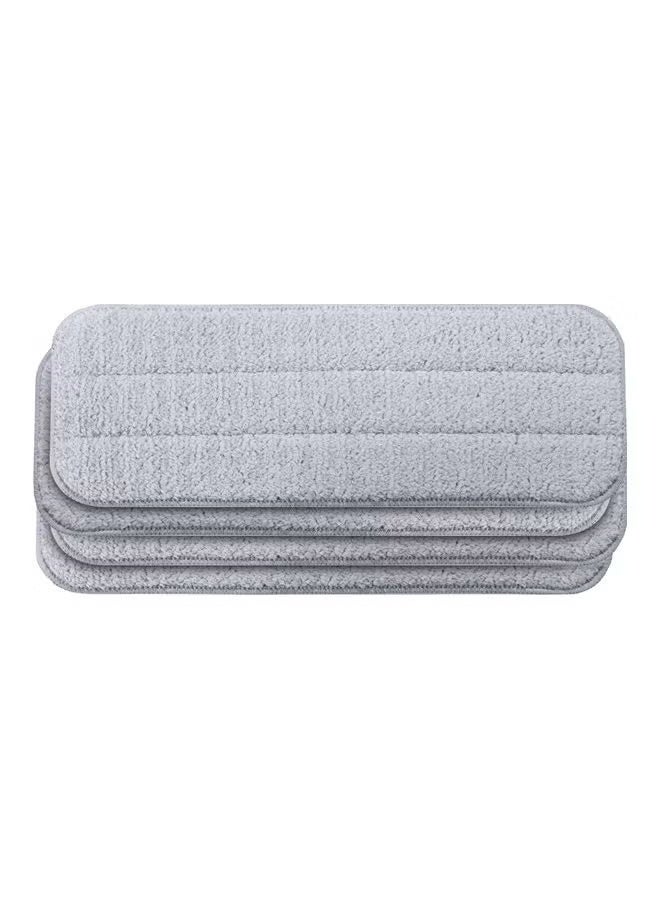 4 Pcs Flat Mop Pads, Reusable Mop Cleaning Refills, Microfiber Pads for Flat Mop or Mop Bucket System, Pack of 4 Washable 13-Inch Mop Heads - Grey - Image 2