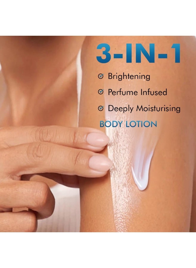 mCaffeine By The Blues Perfume Body Lotion 200ml | 5% Niacinamide & Glutathione for Brightening & Detan | Aquatic-Woody Fragrance | 72H Moisturization| Daily Use Summer Cream Bodylotion for Men & Women - Image 5
