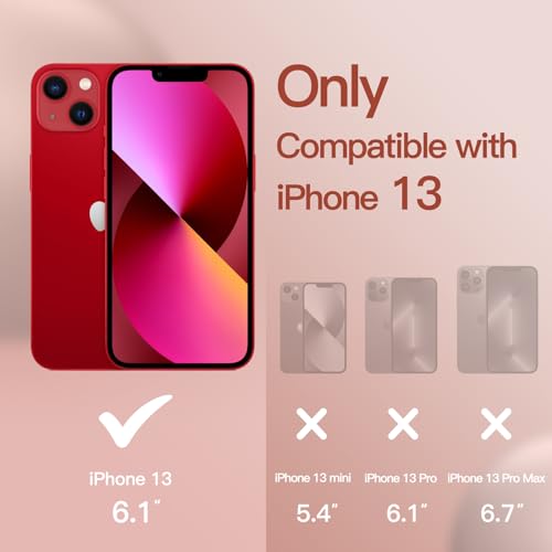 JETech Silicone Case for iPhone 13 6.1-Inch, Silky-Soft Touch Full-Body Protective Phone Case, Shockproof Cover with Microfiber Lining (Orange Red) - Image 2