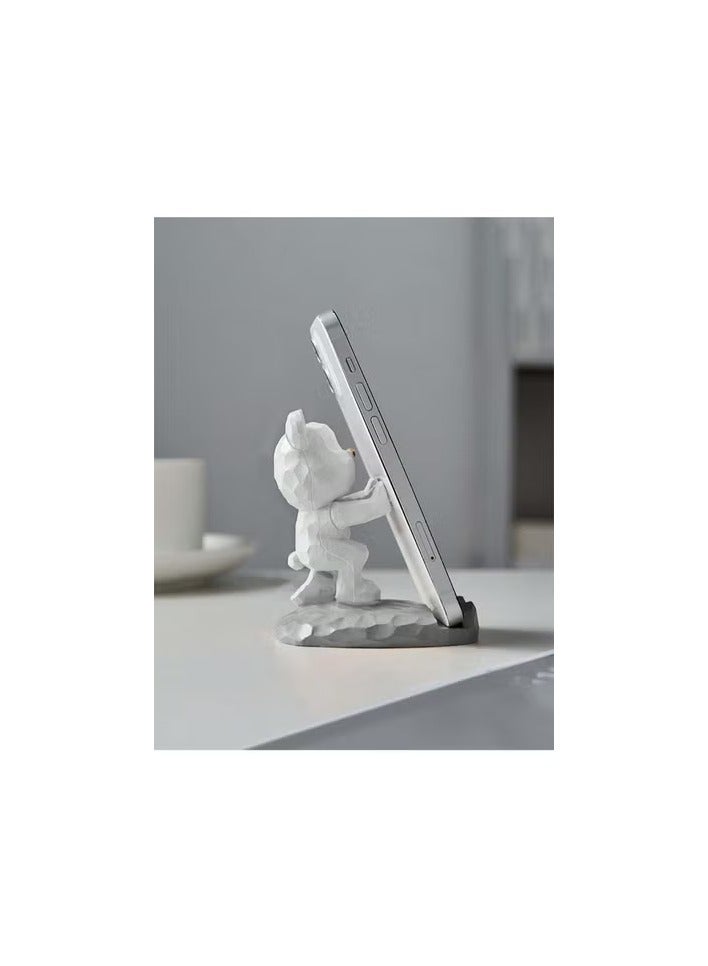 Shein White Cute Bear-Shaped Phone Stand – Compatible with Mobile Phones and Tablets, Perfect for Office, Home, and Gifts