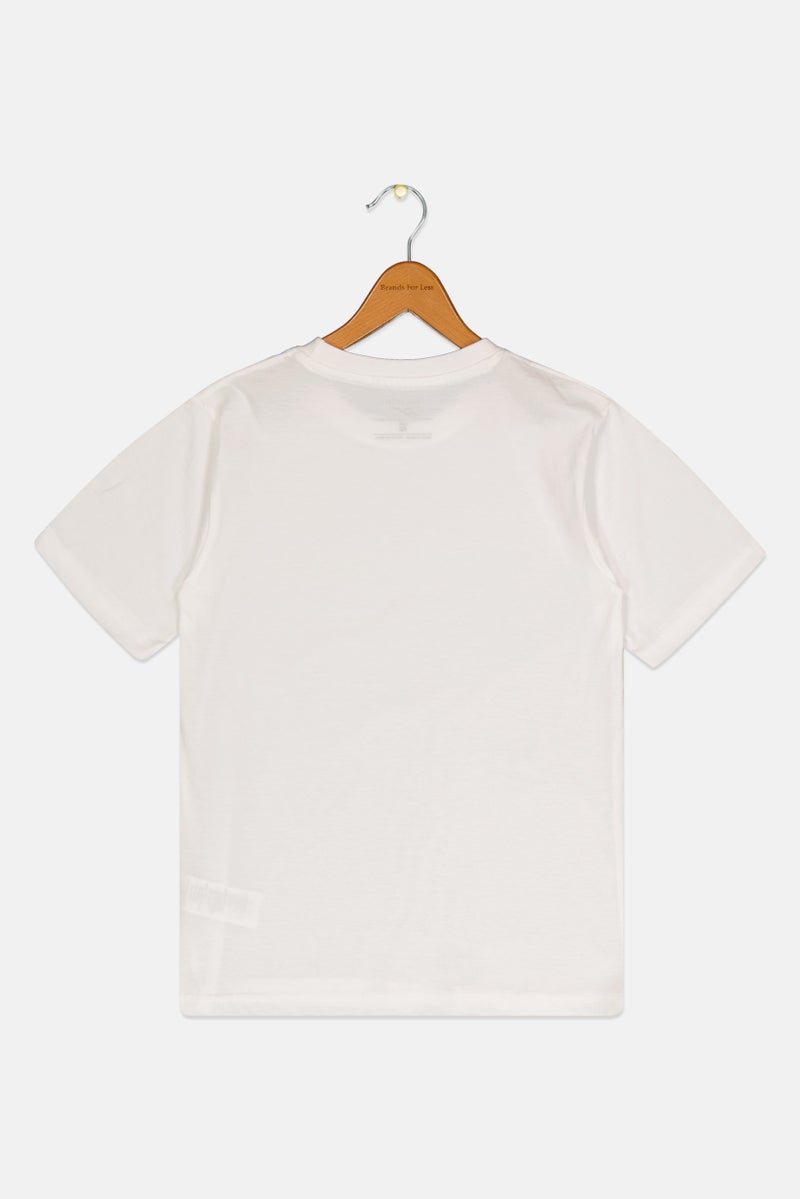 Reebok Kids Boy Sportswear Fit Short Sleeve Outdoor T-Shirt, White - Image 2